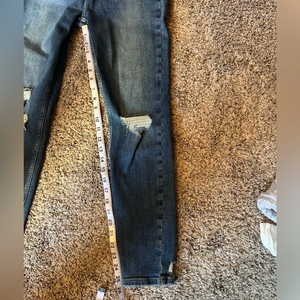 We the Free Blue Distressed Women's Jeans - Image 4