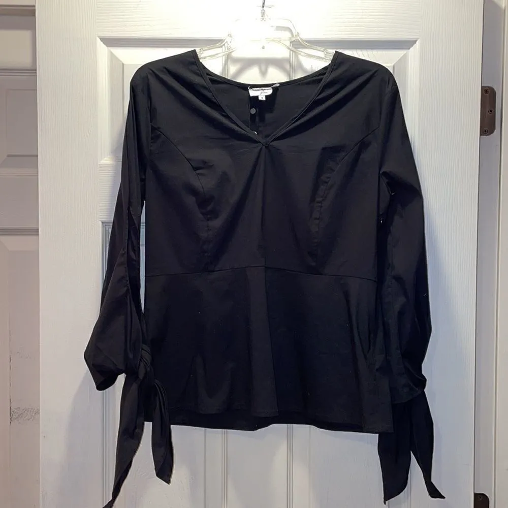 Universal Standard for J Crew Crisp Tie Black - Image 5