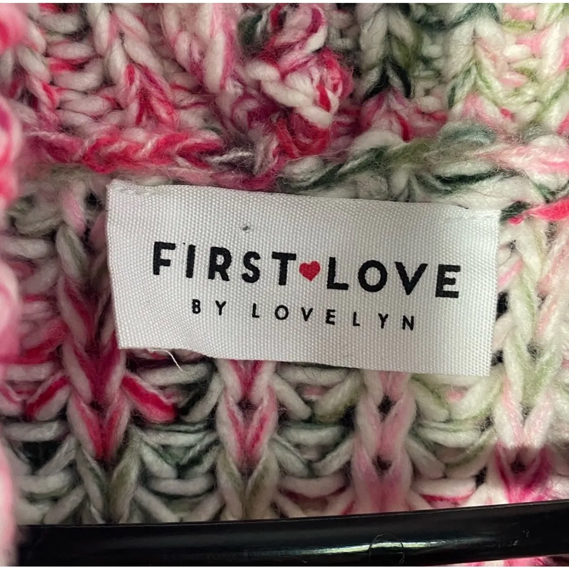 First Love by Lovelyn Women's Multicolor Knit Turtleneck Sleeveless Vest Sweater Pink Size undefined - Image 2