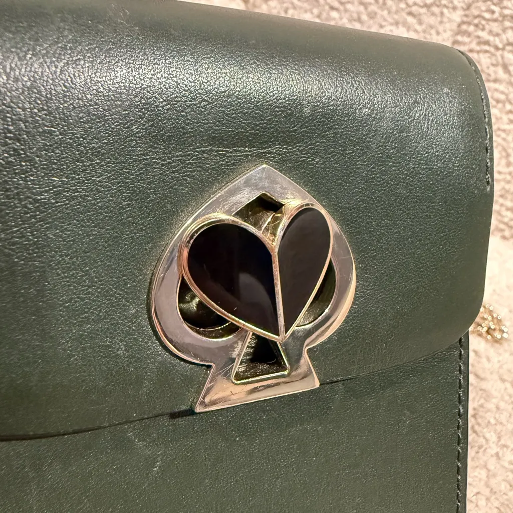 Kate Spade Nicola Twistlock North South Flap Crossbody in deep evergreen - Image 4