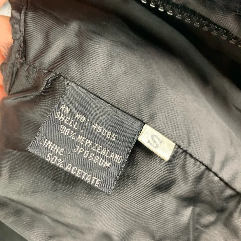 Genuine New Zealand Opossom Fur & Leather Vest S - Image 8