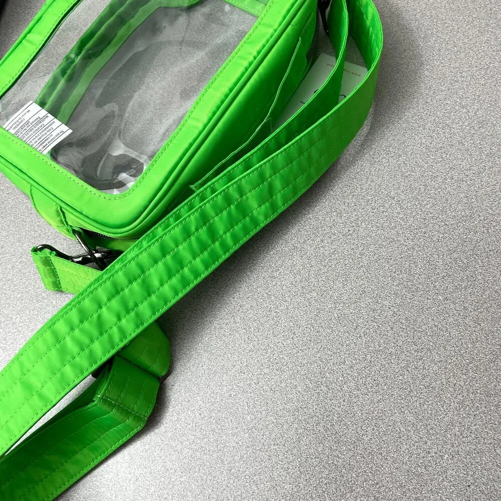Lug Carriage Stadium Bag Lime Green See Thru Crossbody Adjustable Strap NWT - Image 10