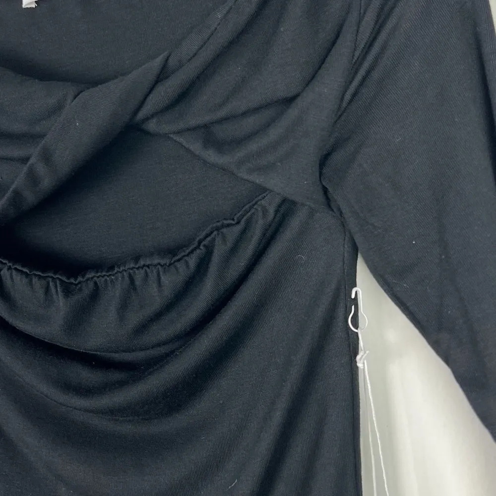 NWT Six/Fifty Black Off The Shoulder with Front Cut Out Shirt Size Medium M NEW - Image 4