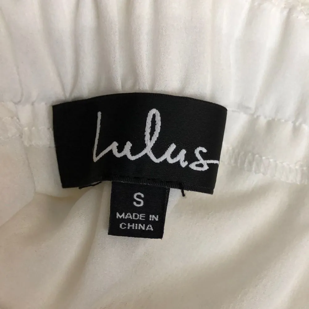 Lulu’s Divine to Five White Lace Shift Dress Off the Shoulder NWT size Small - Image 11