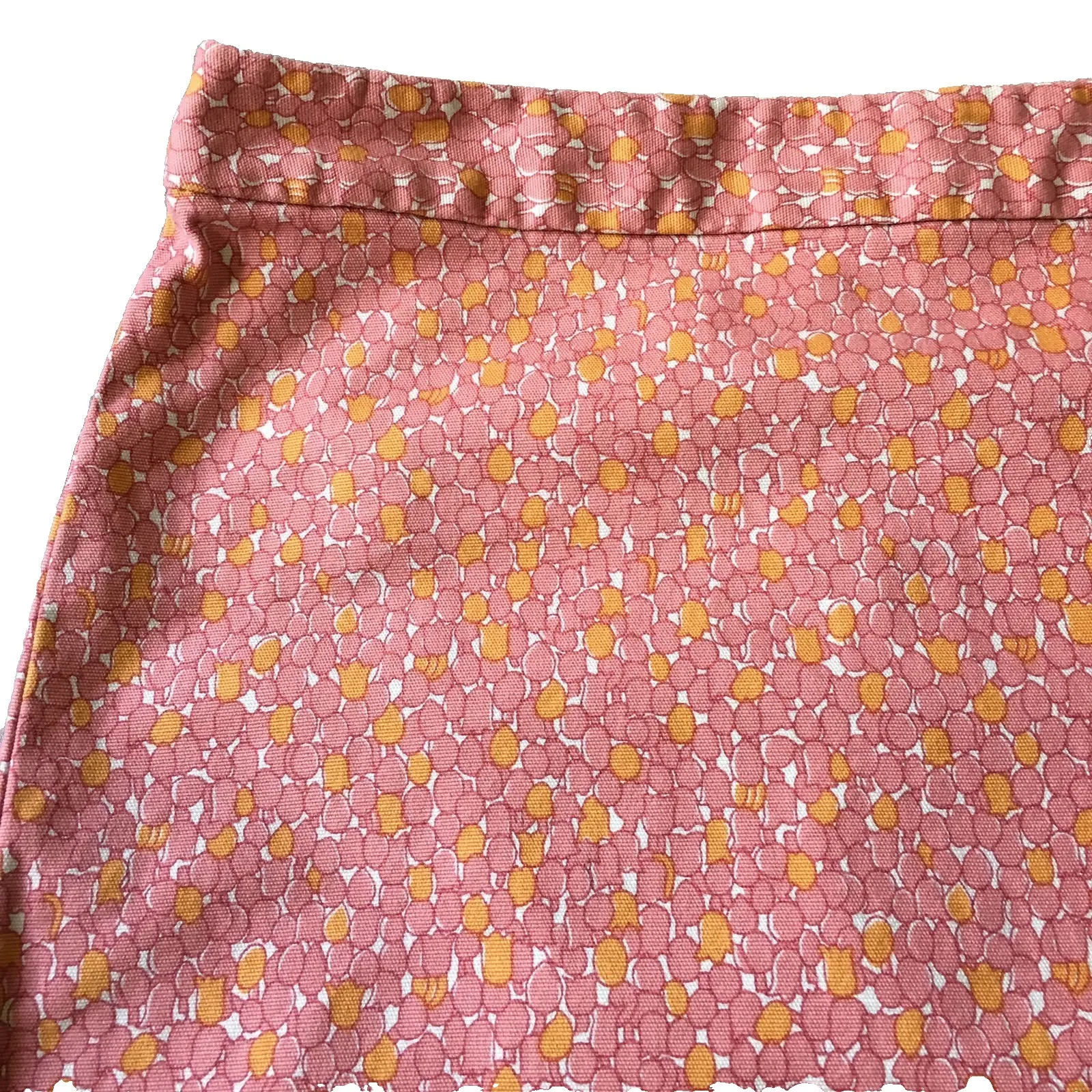 Talbots Pencil Skirt Women 6 S Pink Print Geometric Dot Cotton Straight Career - Image 3