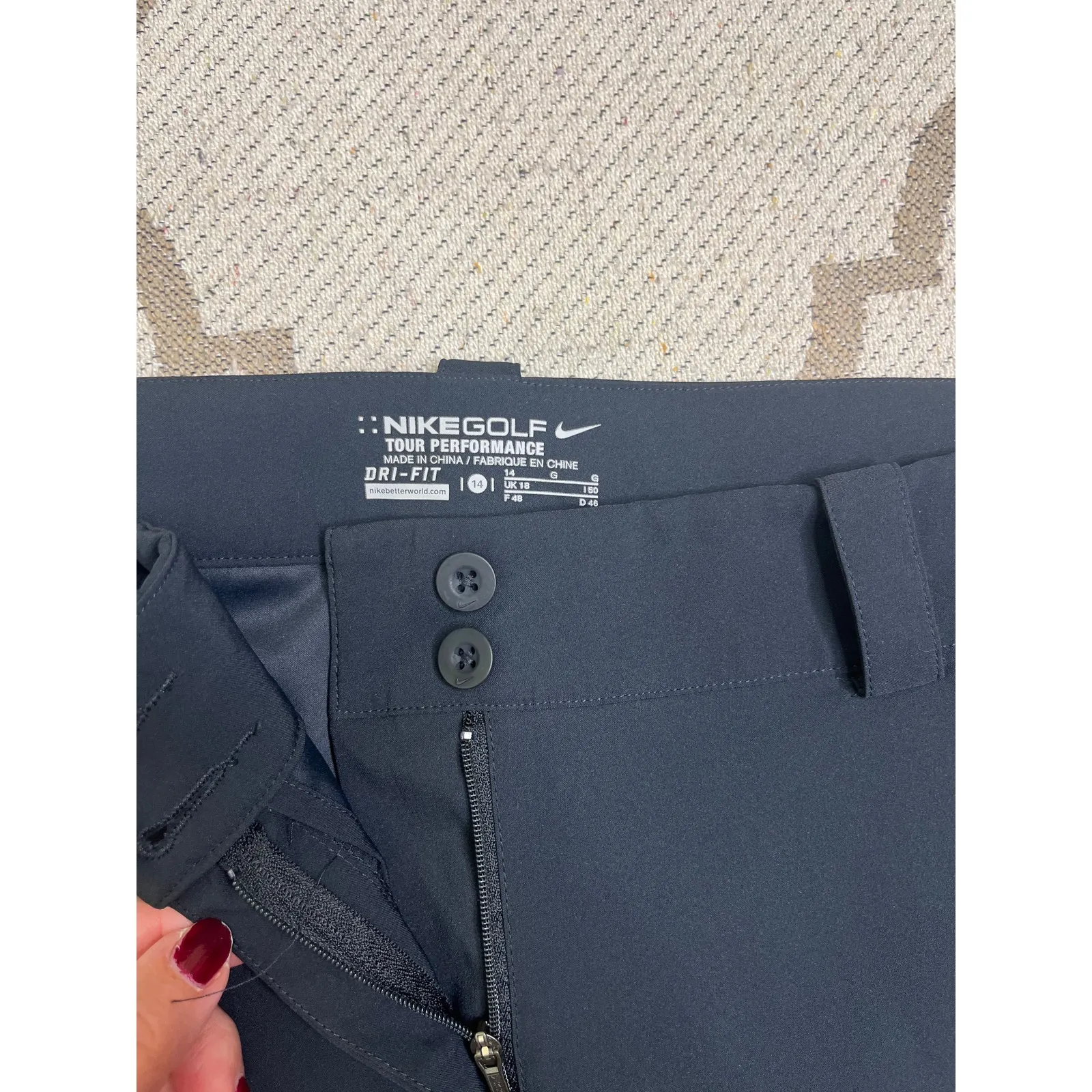 Nike Golf Tour Performance Dri-fit black skort, size 14 - Image 13