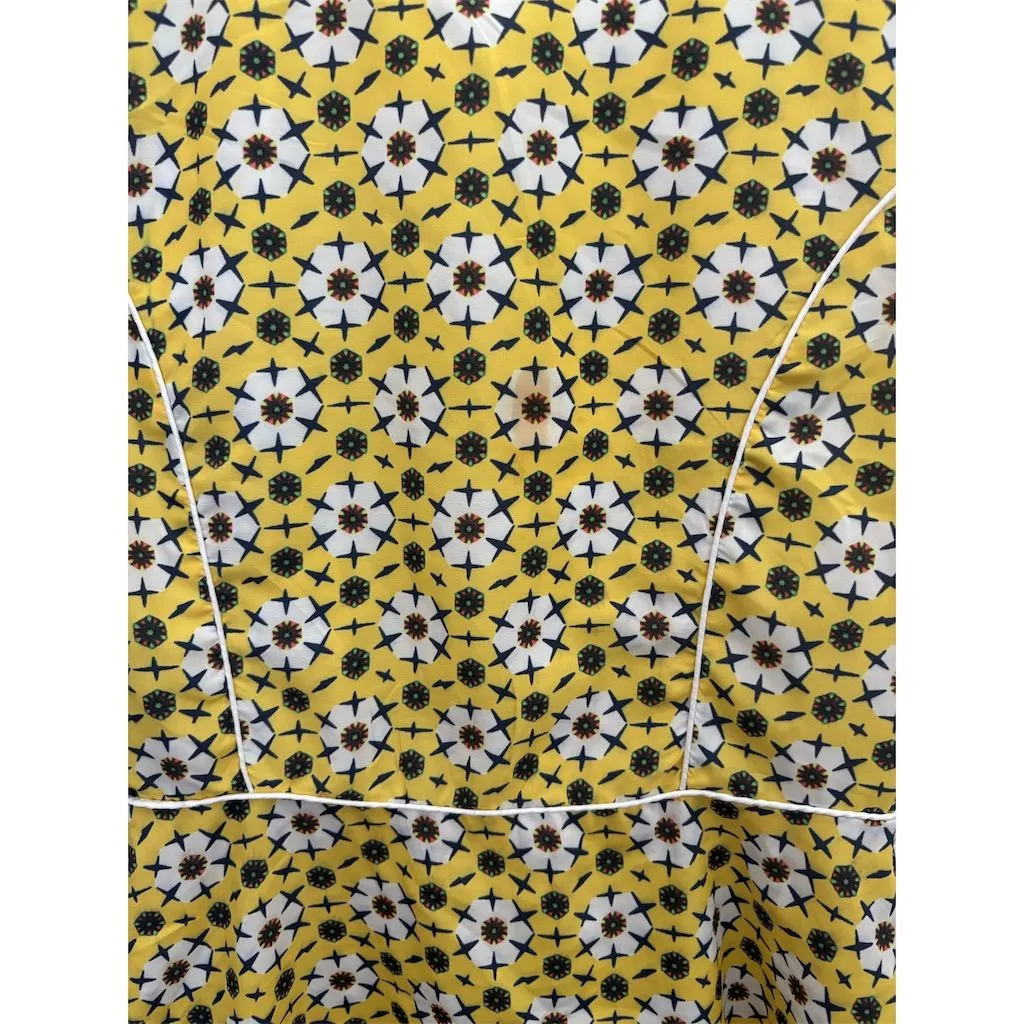 Club H Women's Yellow Floral Sleeveless Mini‎ Dress Size M Casual Summer Size M - Image 3