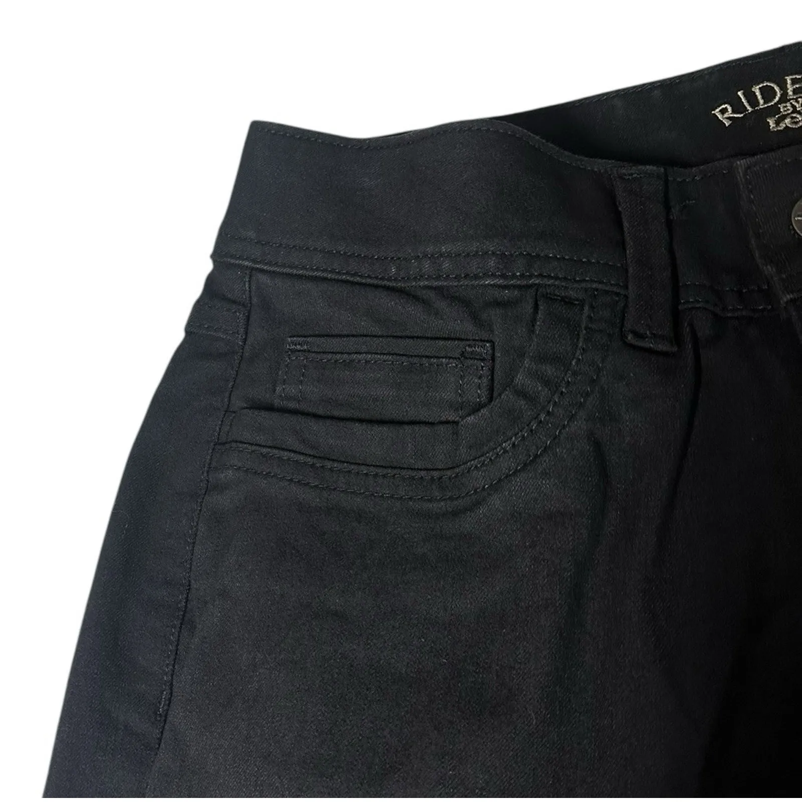 Riders by Lee Slim Net Slimming Jeans Womens 8 Black Denim Straight Leg Stretch - Image 6