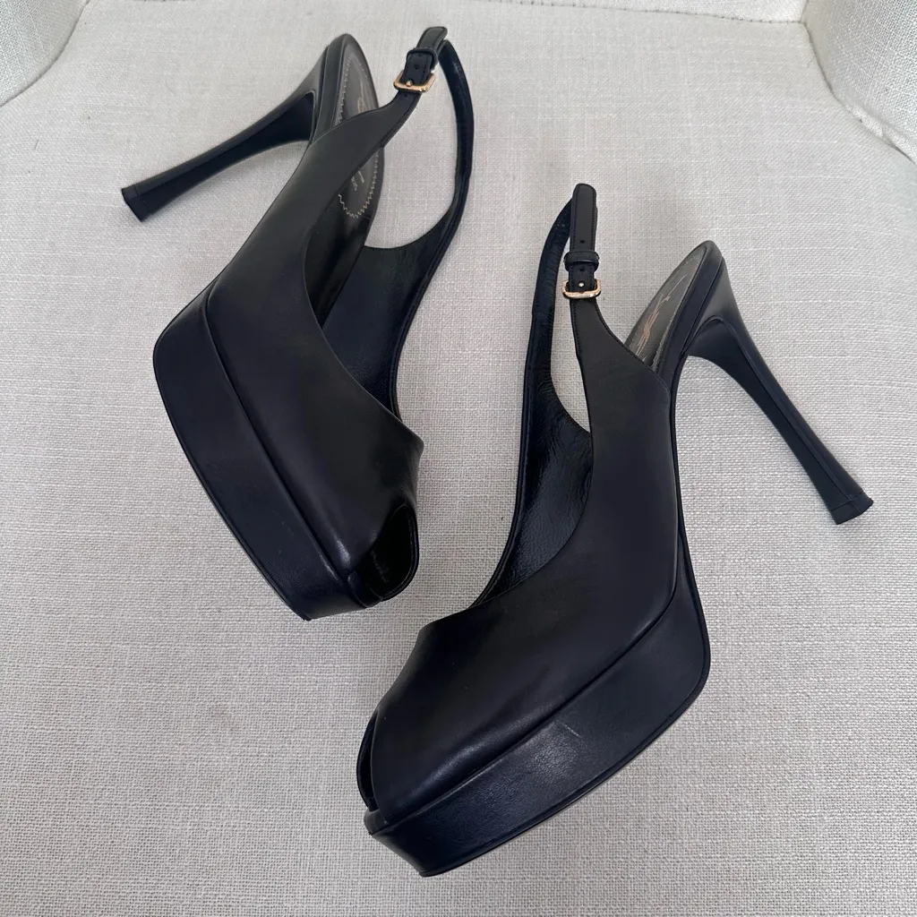 Vintage YSL Saint Laurent Janis Peep - Image 16