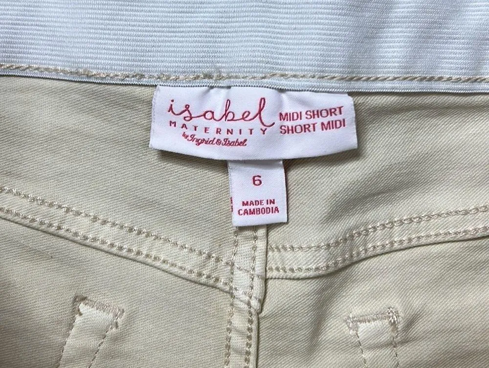 nwt // Isabel maternity Ingrid & Isabel jean midi shorts - Image 7