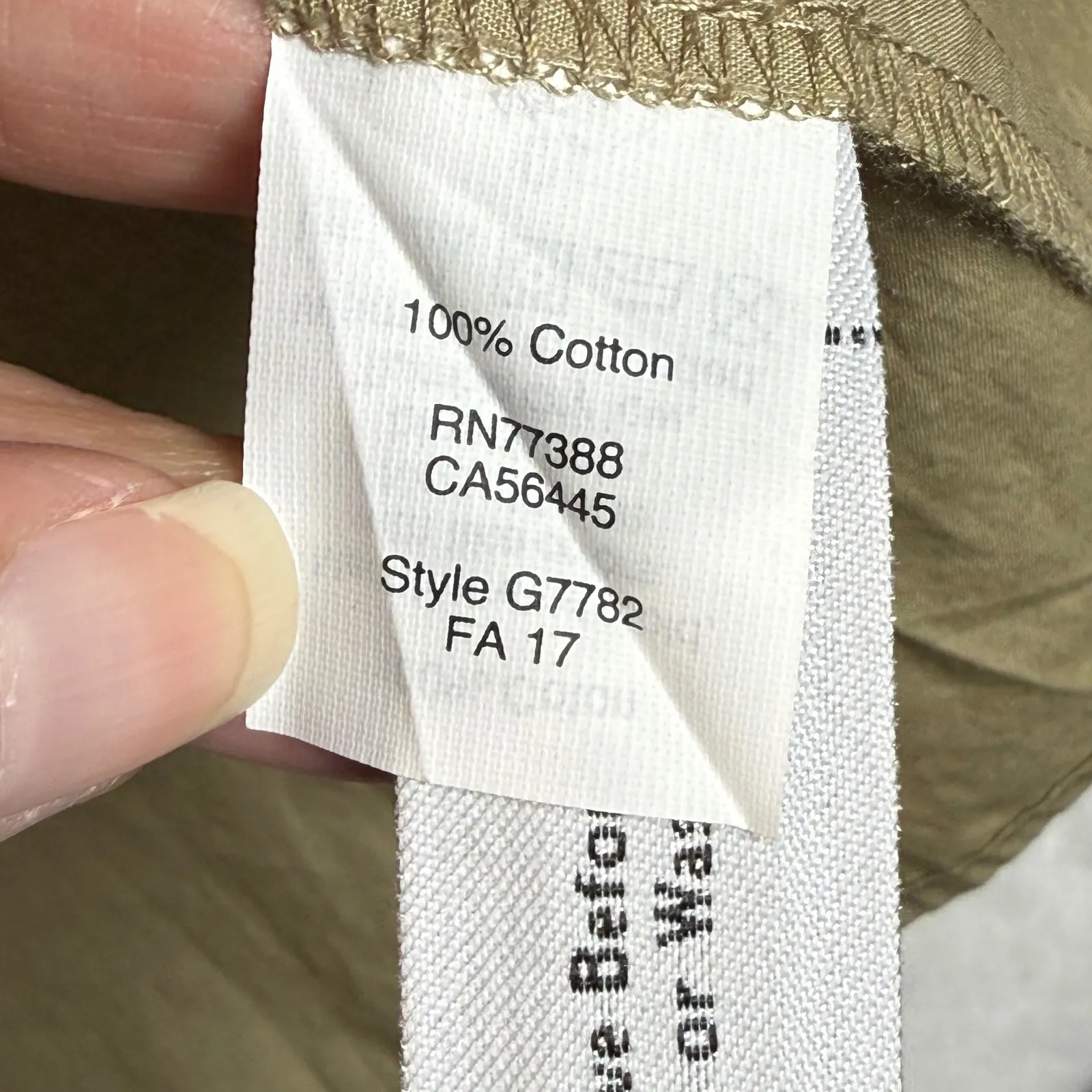 Madewell Cotton Dress Off Shoulder‎ Khaki Green Casual Mini Dress Size 6 - Image 8