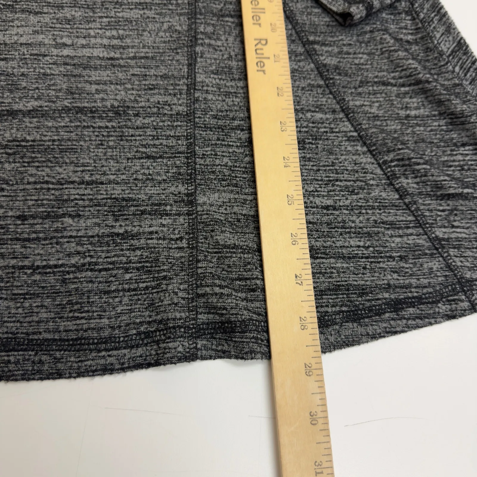 Soft Surroundings Tunic Top Womens Medium Grey Heathered V Neck Long Sleeve - Image 7