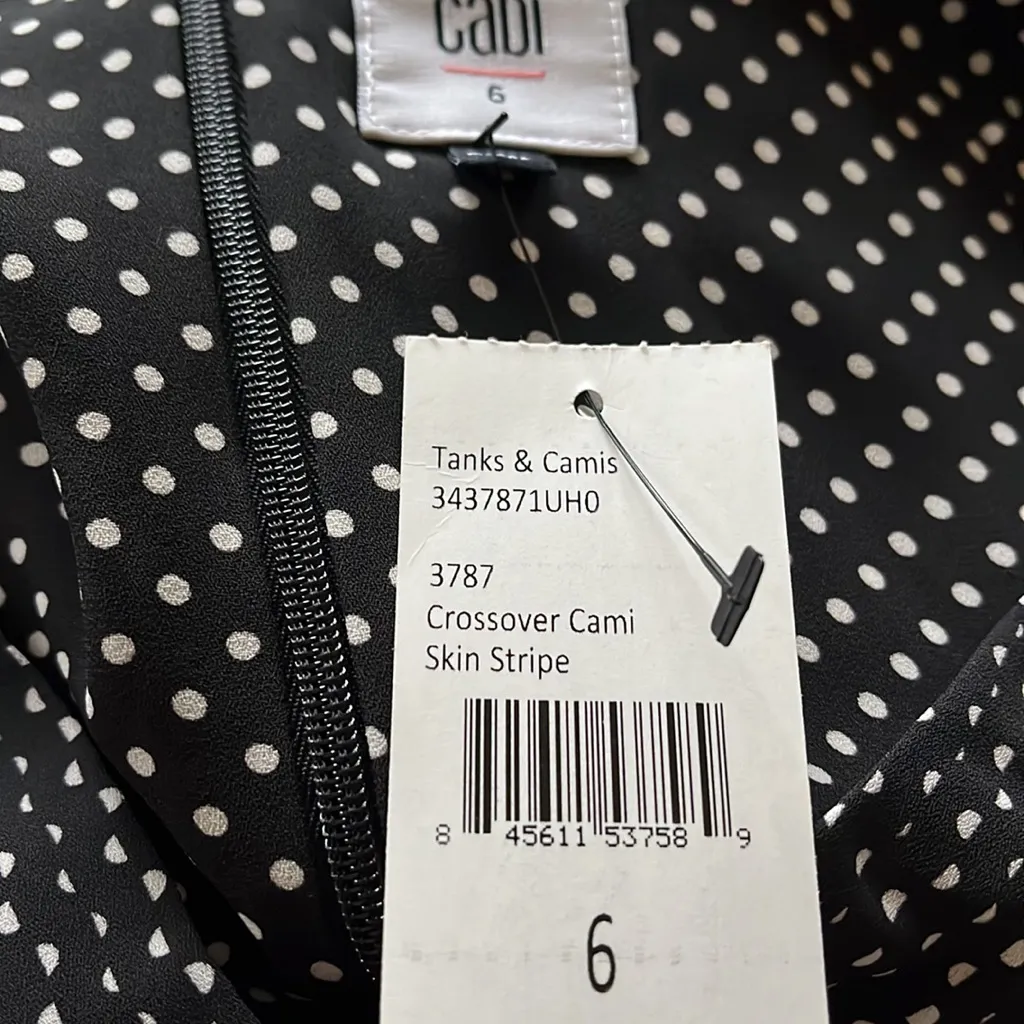 NWT CAbi 3787 Crossover Cami Size 6 Skin Stripe Animal Print - Image 9