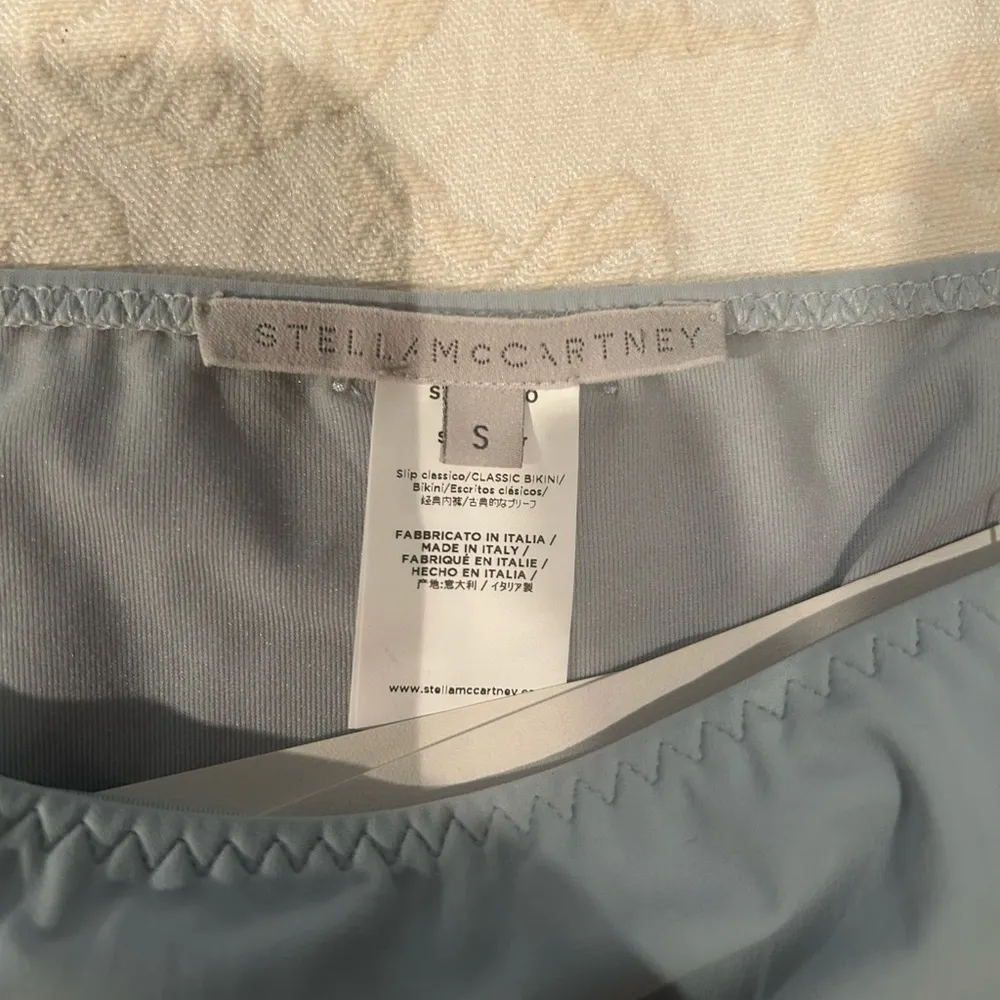 NWT Stella McCartney Classic Blue Bikini Bottoms in Eggshell Color size S - Image 5