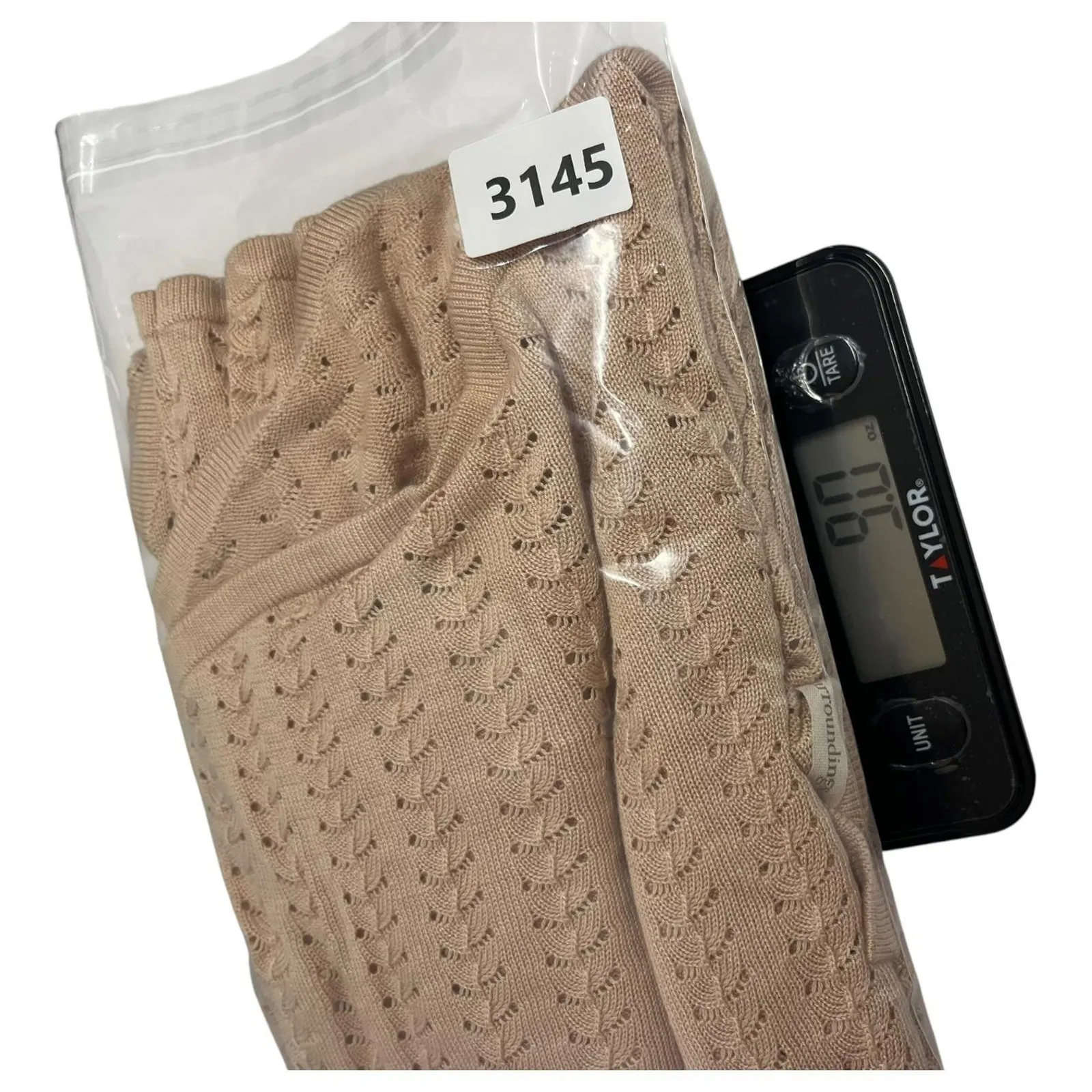 Soft Surroundings Cardigan Sweater Womens Small Tan Open Front Pointelle Knit - Image 11