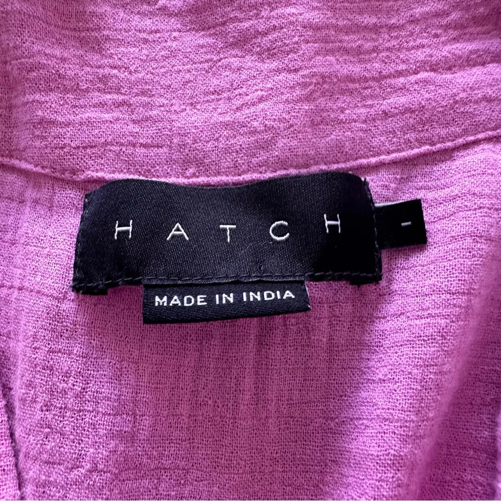 Hatch Carolina Maternity 100% Cotton Pink Gauzy Fit & Flare Midi Dress Size S - Image 4