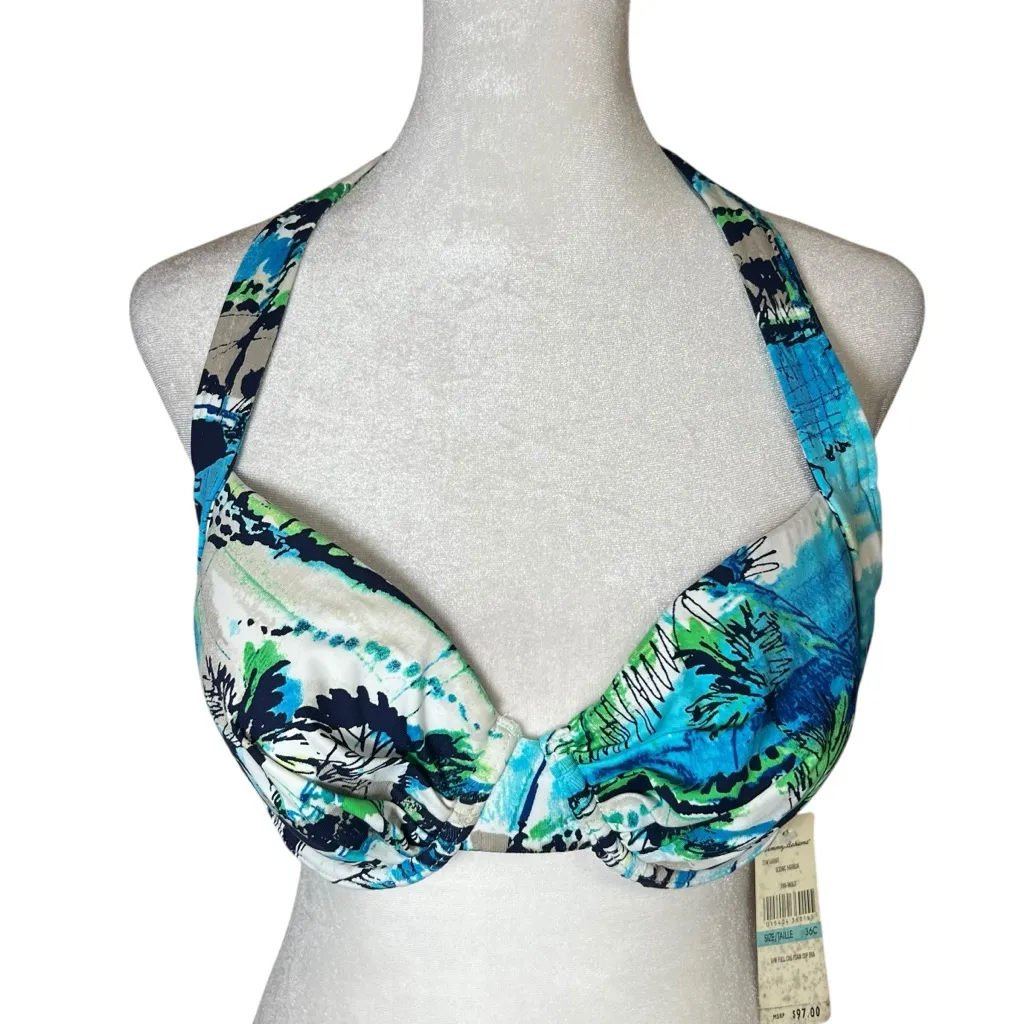 TOMMY BAHAMA Full Coverage Bikini 2-pc Swimsuit Underwire Sz 36C Large Tropical - Image 7
