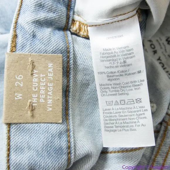 NEW Madewell The Curvy‎ Perfect Vintage Jean in Fitzgerald Wash, 26 - Image 15