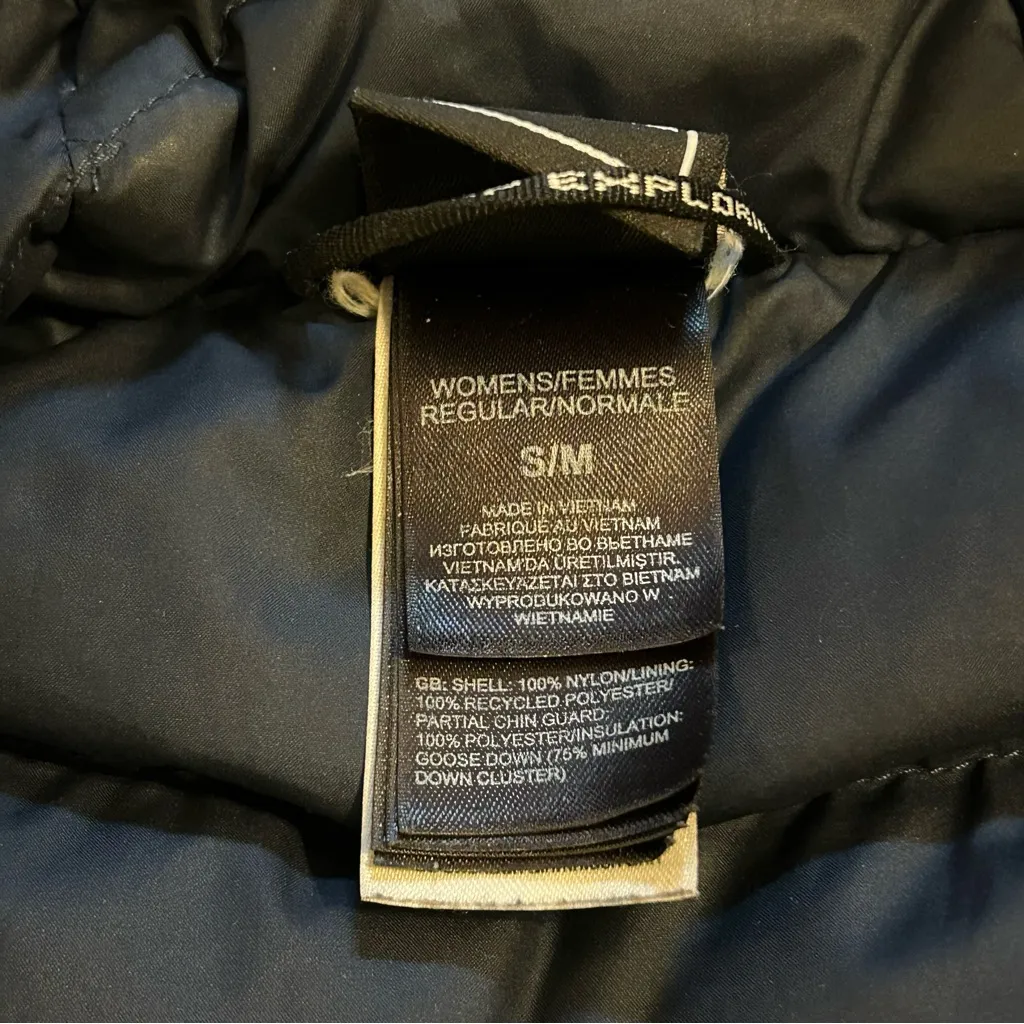 NEW The North Face Long Puffer Jacket Pertex Quantum Snow Navy Blue Small Medium - Image 6