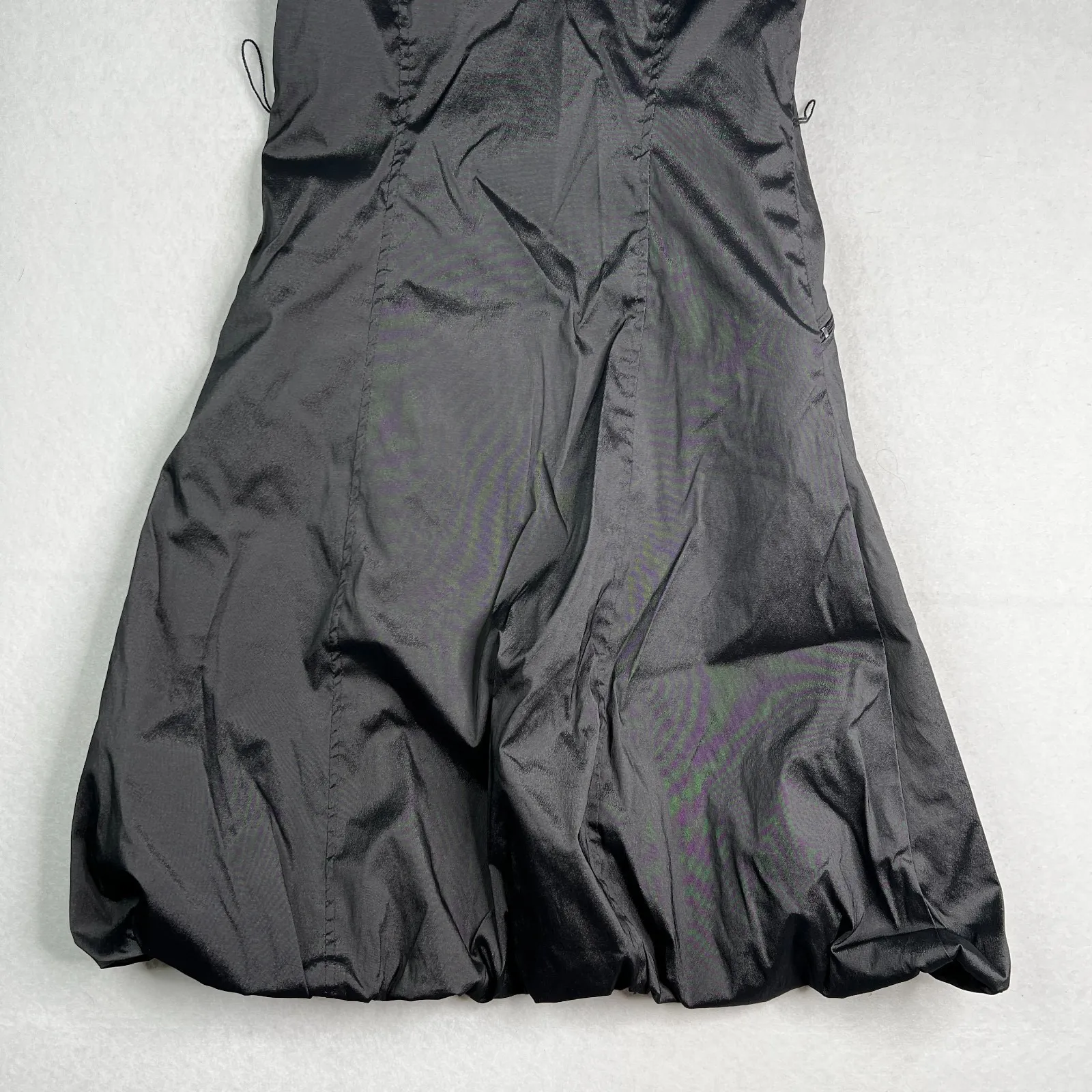 Joseph Ribkoff 03608 Black Sleeveless‎ Zip Front Long Vest Dress Sz 4 Bubble Hem - Image 6