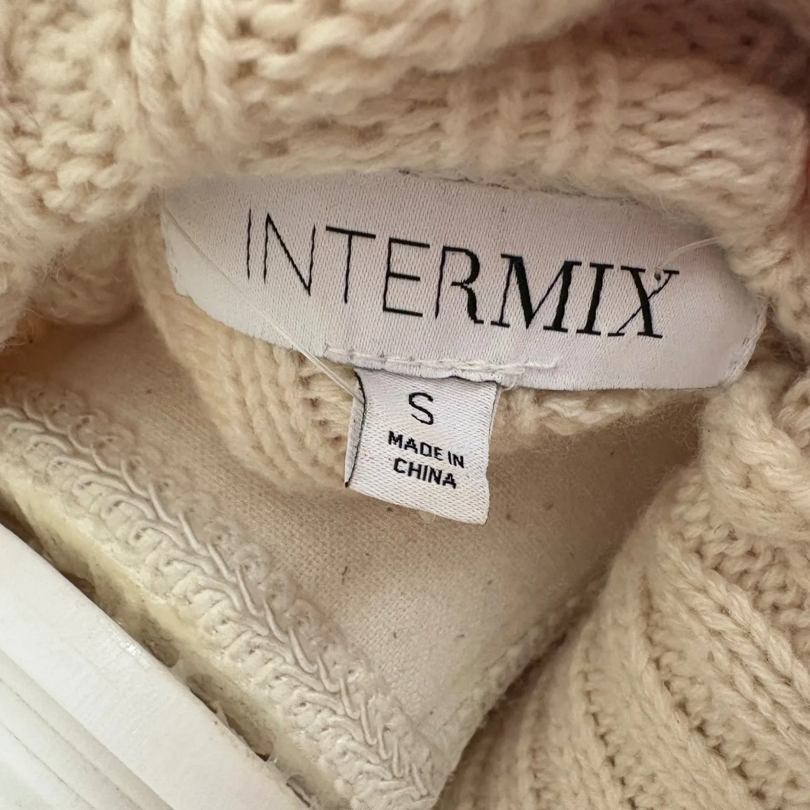 INTERMIX Mireya Tan Wool Cashmere Turtleneck sweater Size Small - Image 7