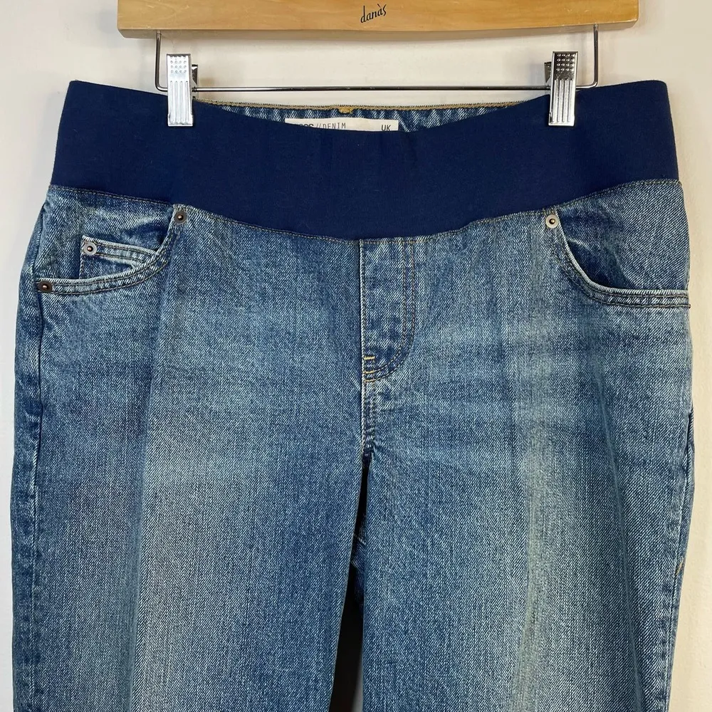 Asos Design Egerton Rigid Cropped Flare Under Belly Maternity Jeans womens 10 - Image 2