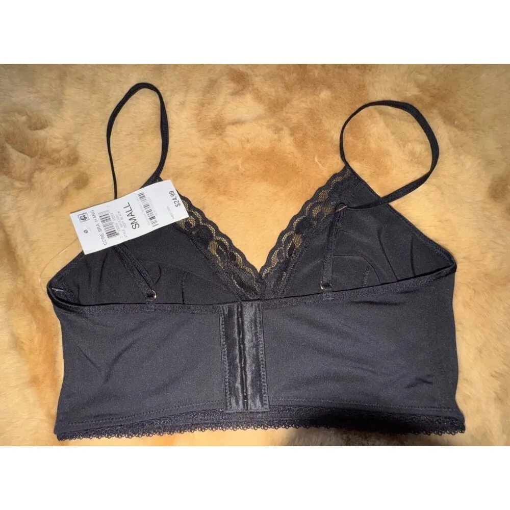 INC International Concepts Women's Lace-Trim Bralette, Black, Size S, NWT - Image 3
