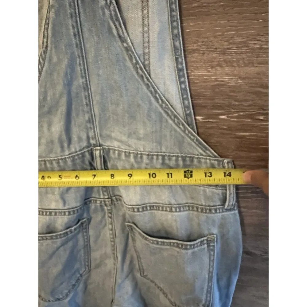 CELLO Denim Jean Overalls Distressed Size Small Boho Embroidered - Image 7