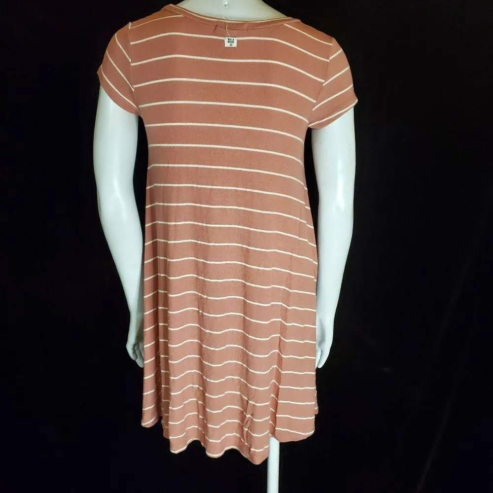 Billabong Pink & Cream Striped Dress (S) - Image 5