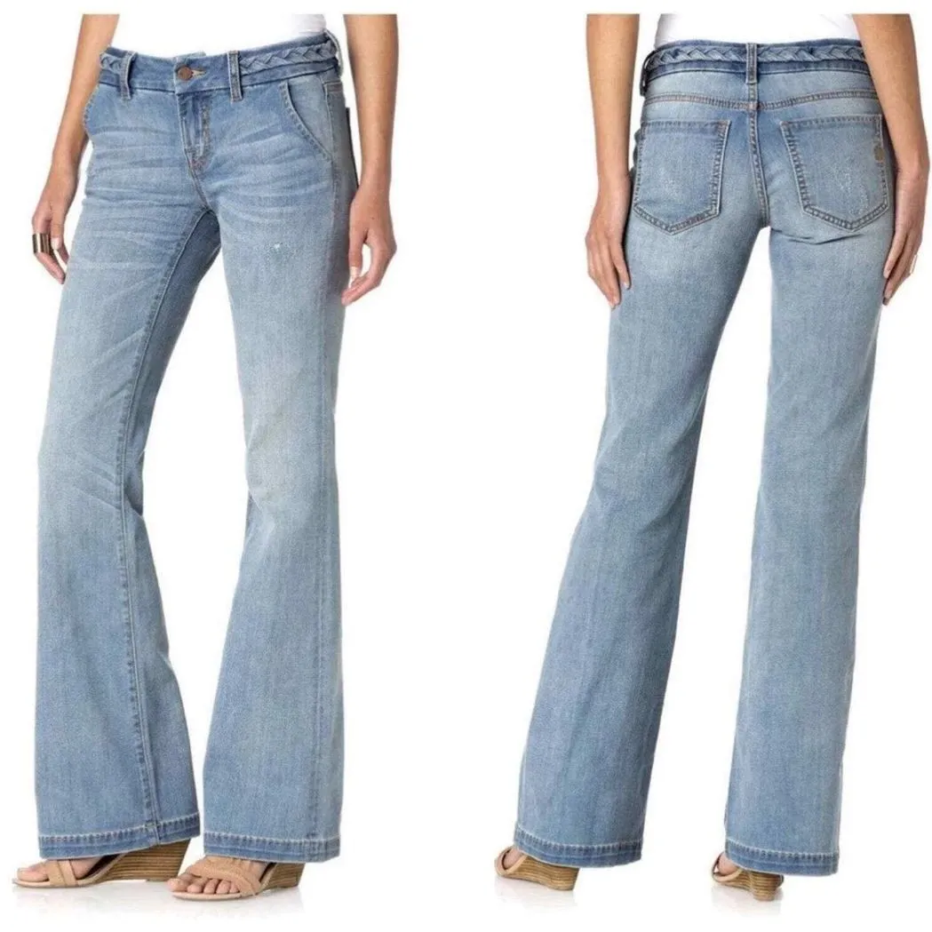Miss Me Mid-Rise Wide Leg Jeans Light Wash Women's Size 30 - Image 2
