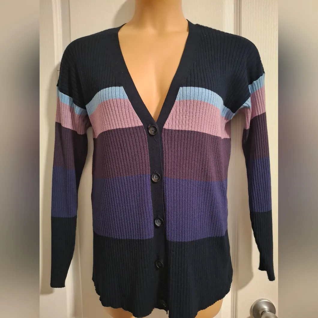 Lane Bryant 18 20  Multicolor Striped Cardigan - Image 2