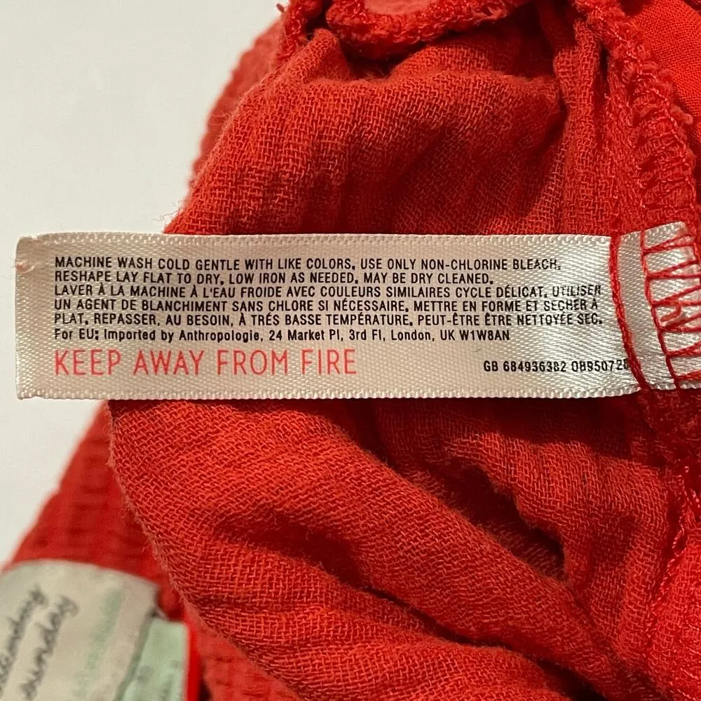 Anthropologie Saturday Sunday Isabel Tie Front Jumpsuit - Red - XS - Image 11