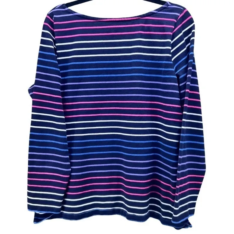 Talbots‎ Striped Top Black Size X - Image 2