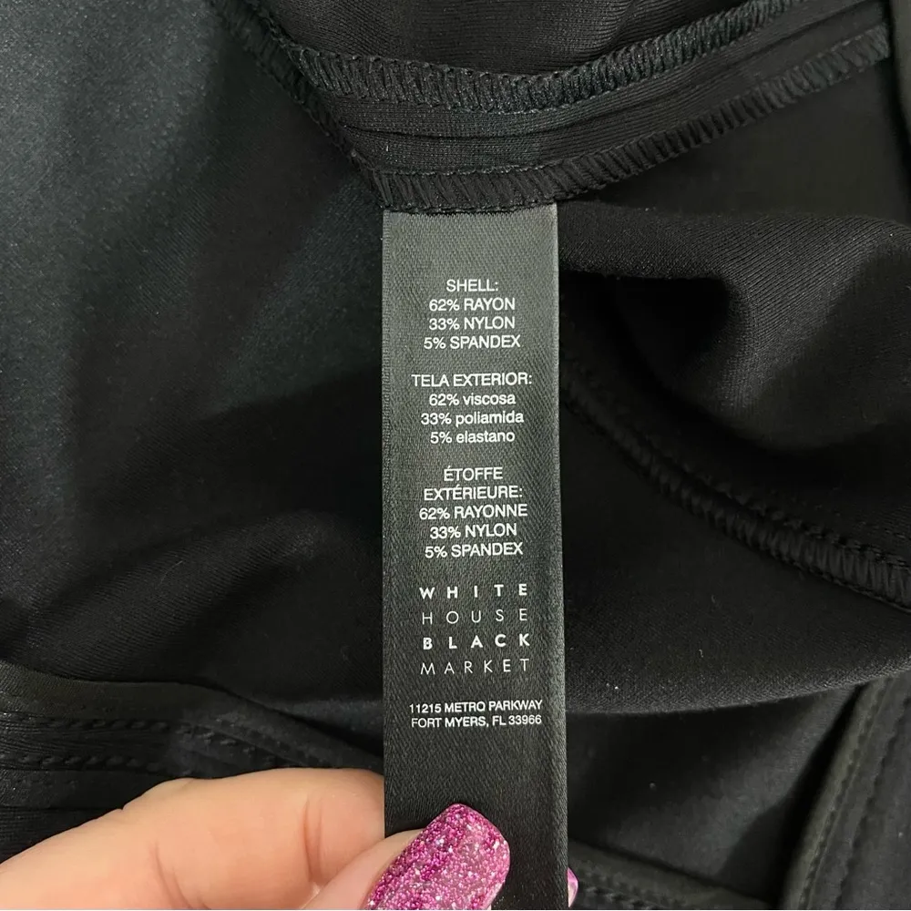 White House Black Market Ponte Blazer Jacket Size 0 XS - Image 11