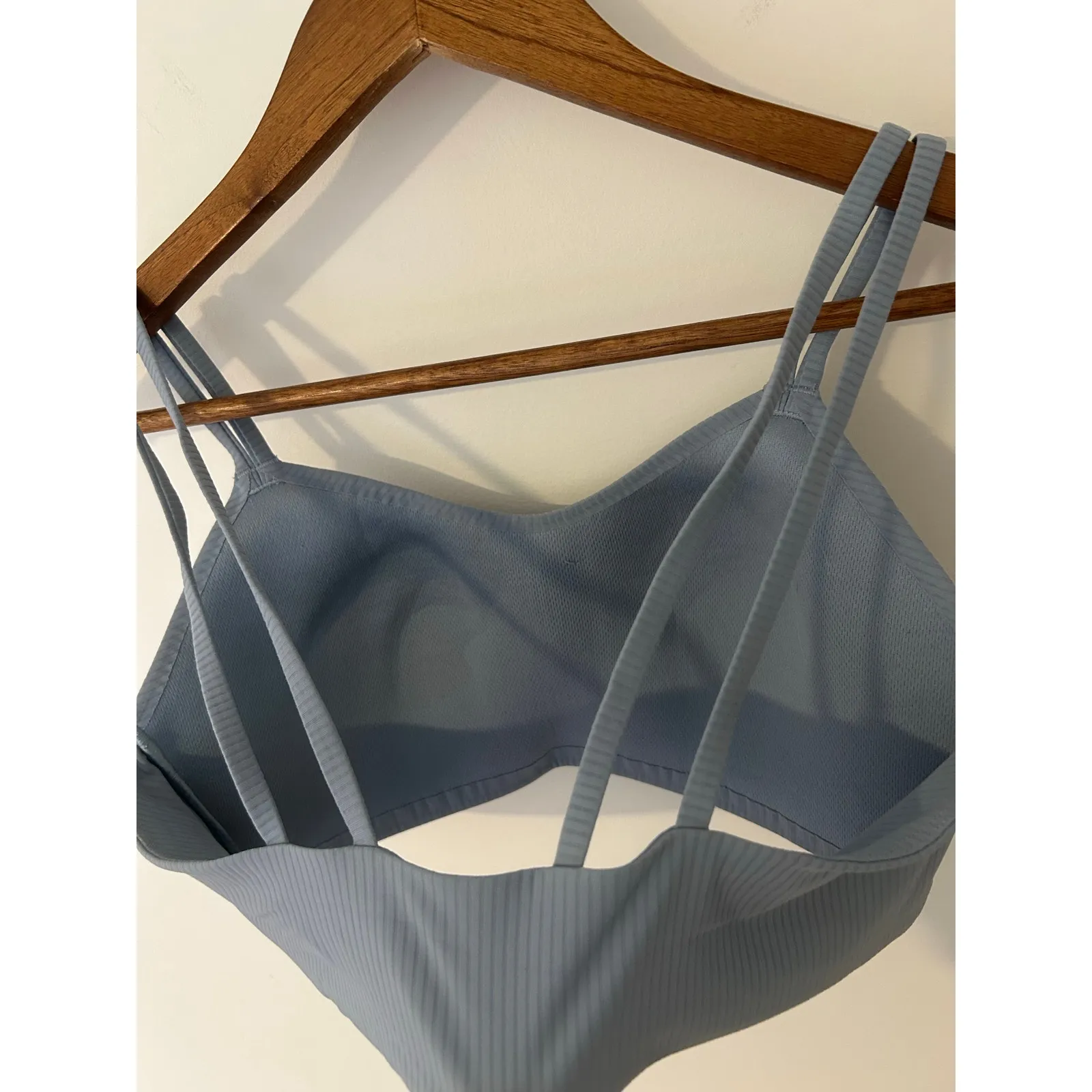 Lululemon Like a Cloud Ribbed Longline Sports Bra Light Support Steel Blue L - Image 5