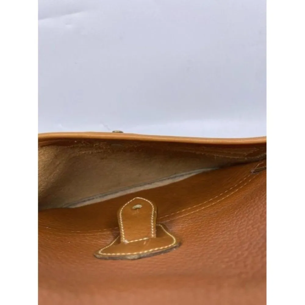 Dooney And Bourke Messenger W Vintage Unique W Feat Brown Leather Cross … - Image 2