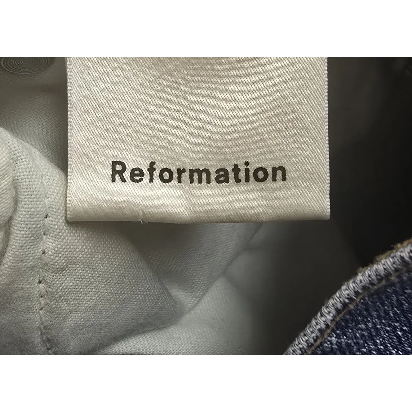 Reformation Denim Mini Skirt Size 29 Two Tone Celtic Wash‎ High Rise Blue - Image 4