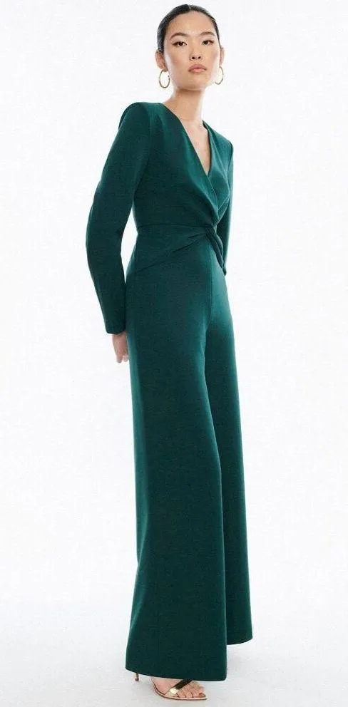 BCBGMAXAZRIA Fulton Twist Front Jumpsuit Ponderosa Pine Womens Size 6 - Image 3