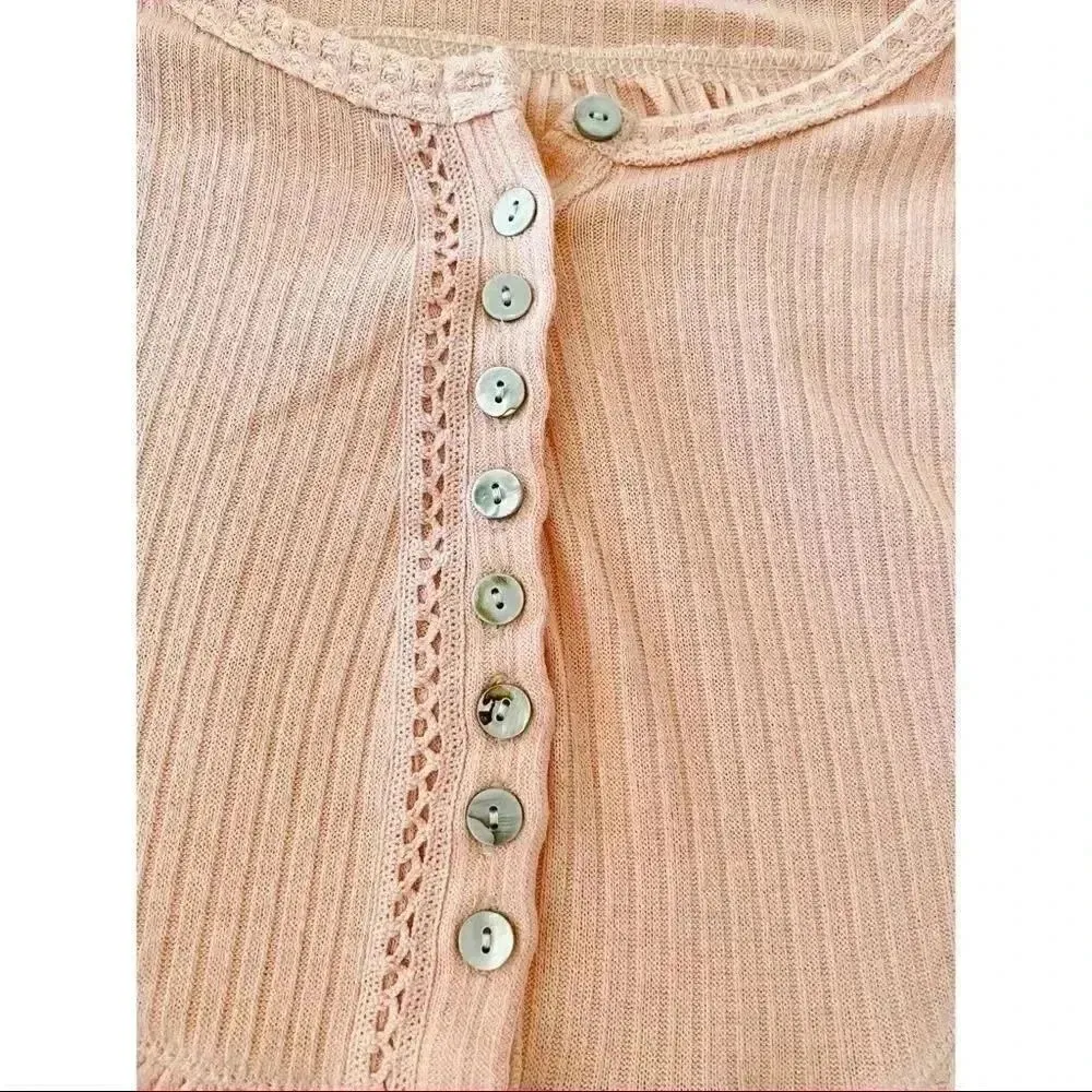 Sweet Romeo Long Sleeves Women's Blush Blouse SZ S - Image 4