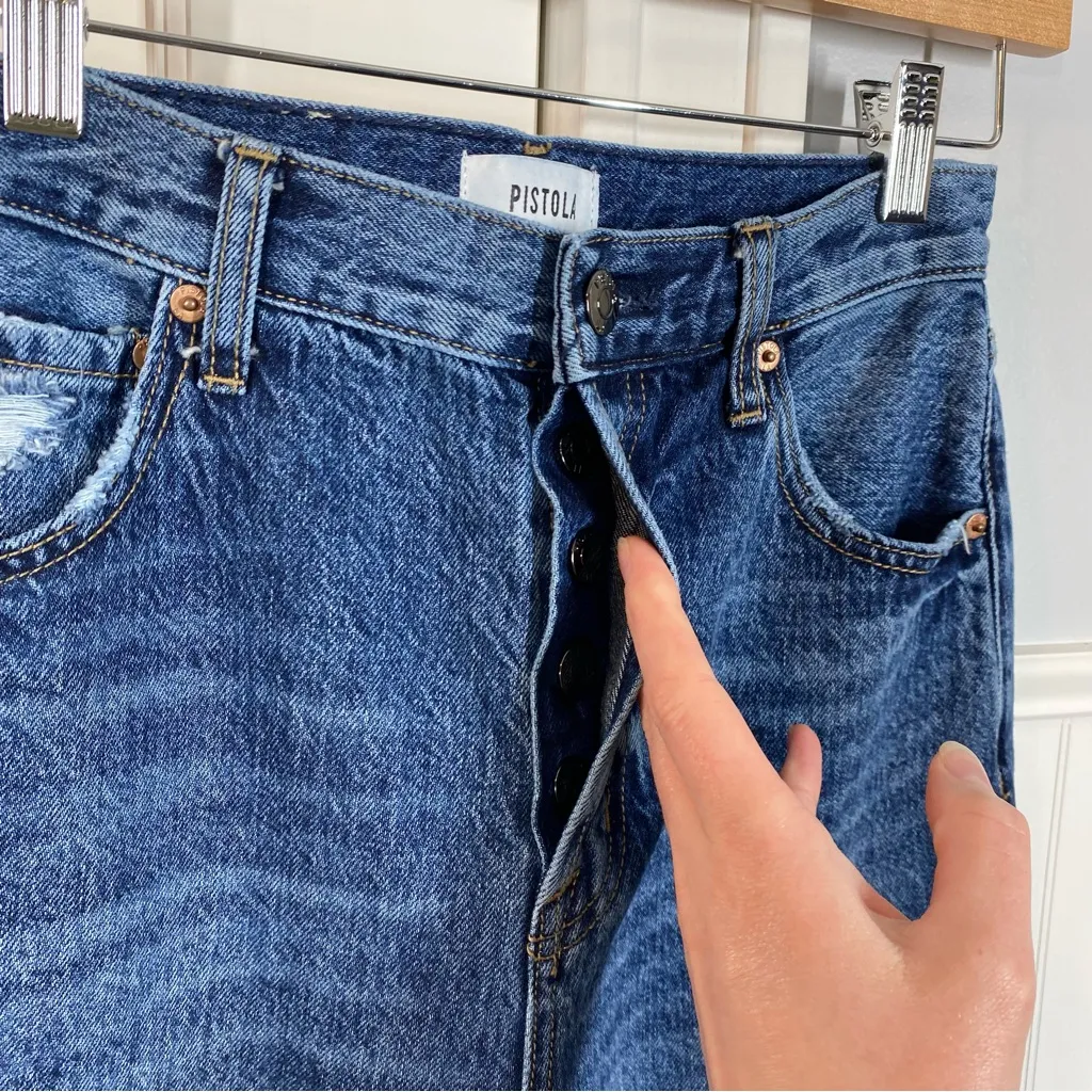 Pistola Ryder High Rise Cuffed Straight Jeans Size 25 normcore fall winter trend - Image 3