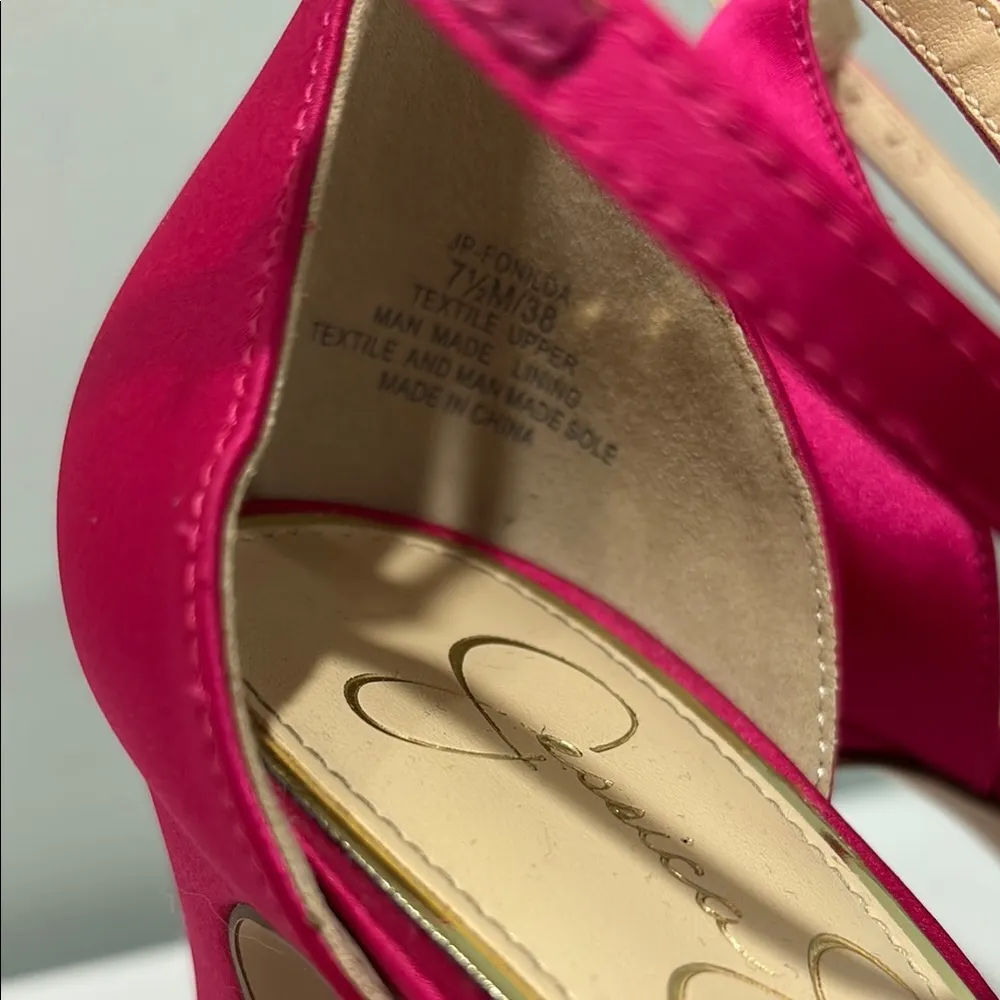 Jessica Simpson Pink Satin Women's Heels - Image 3