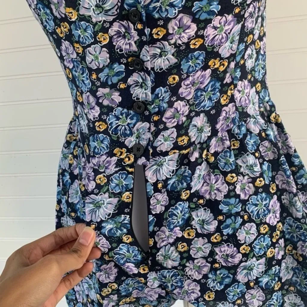 Miley Cyrus Blue Floral Romper Size Medium - Image 4