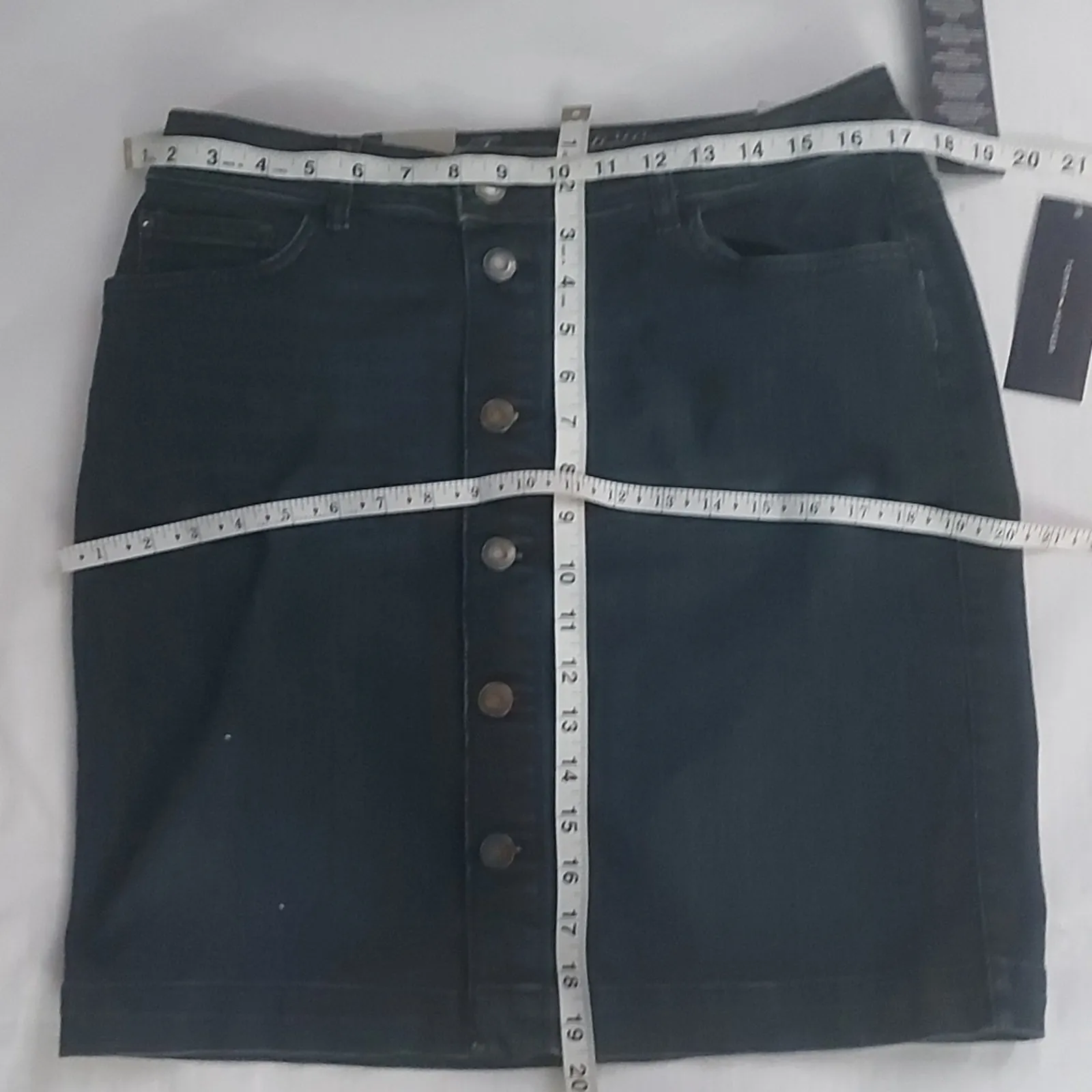 Tommy Hilfiger Blue Diane Wash Button Down Denim Skirt 6 Preppy Classic Grandma - Image 4