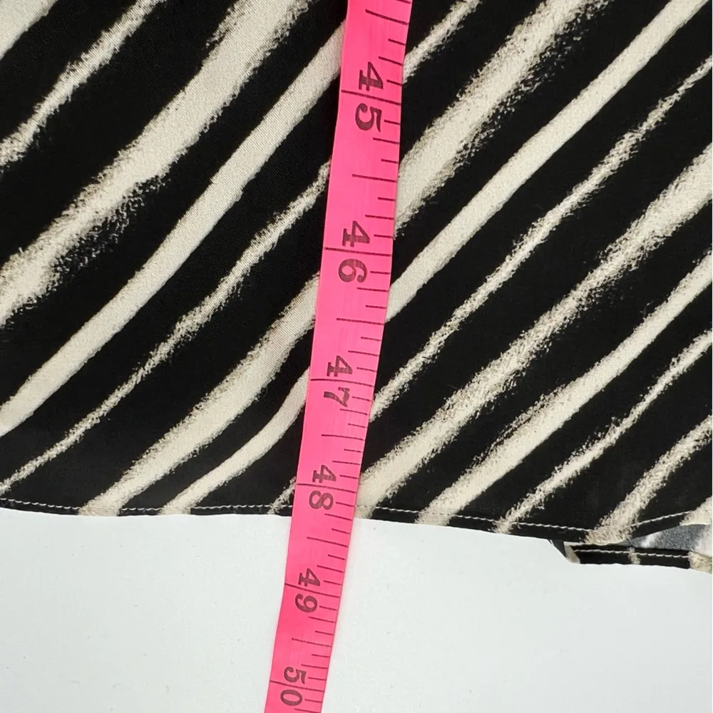 LA LIGNE Eva stripe silk dress midi sz S black white - Image 7