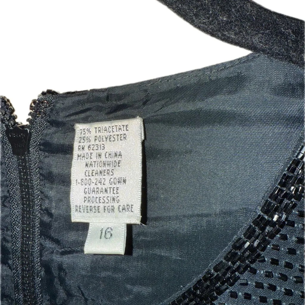 Oleg Cassini Black Sequin Sleeveless Blouse - Image 4