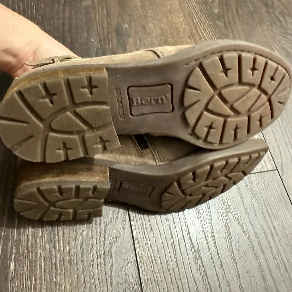 Born Women’s 6 Leather Distressed Ankle Buckle Strap Booties - Image 4