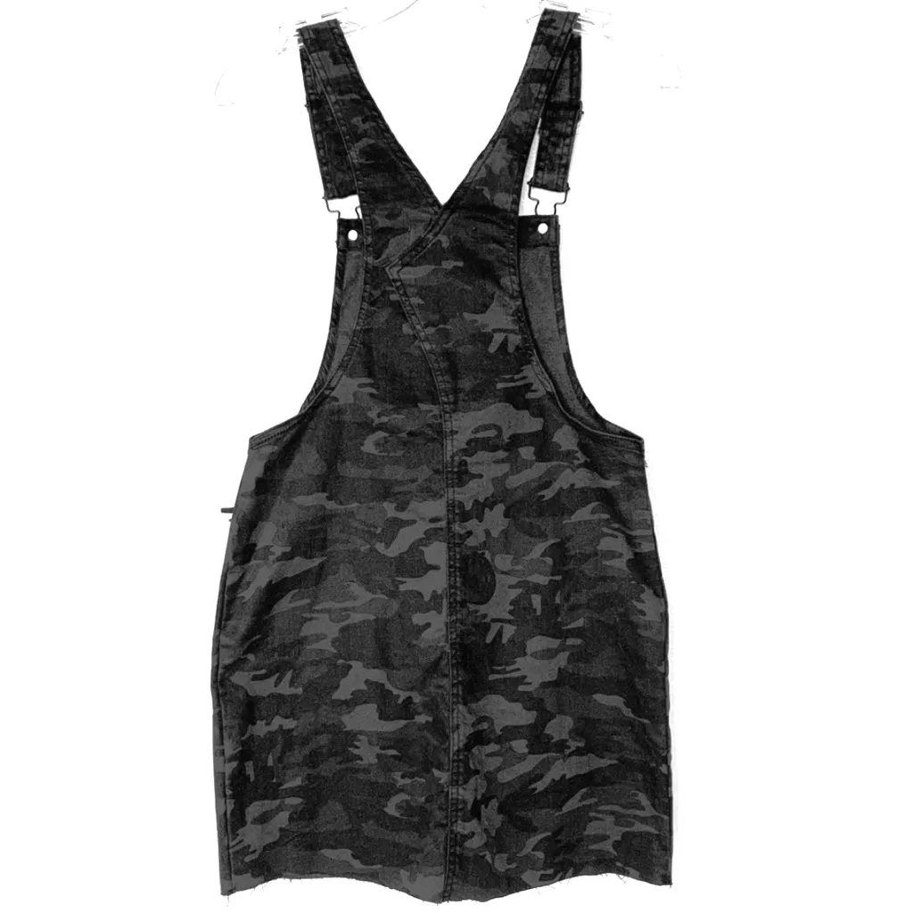 Vanilla Star Camo Dress Skirt Skirtall Raw-Hem Jean Camouflage Mini Skirt NWT - Image 9