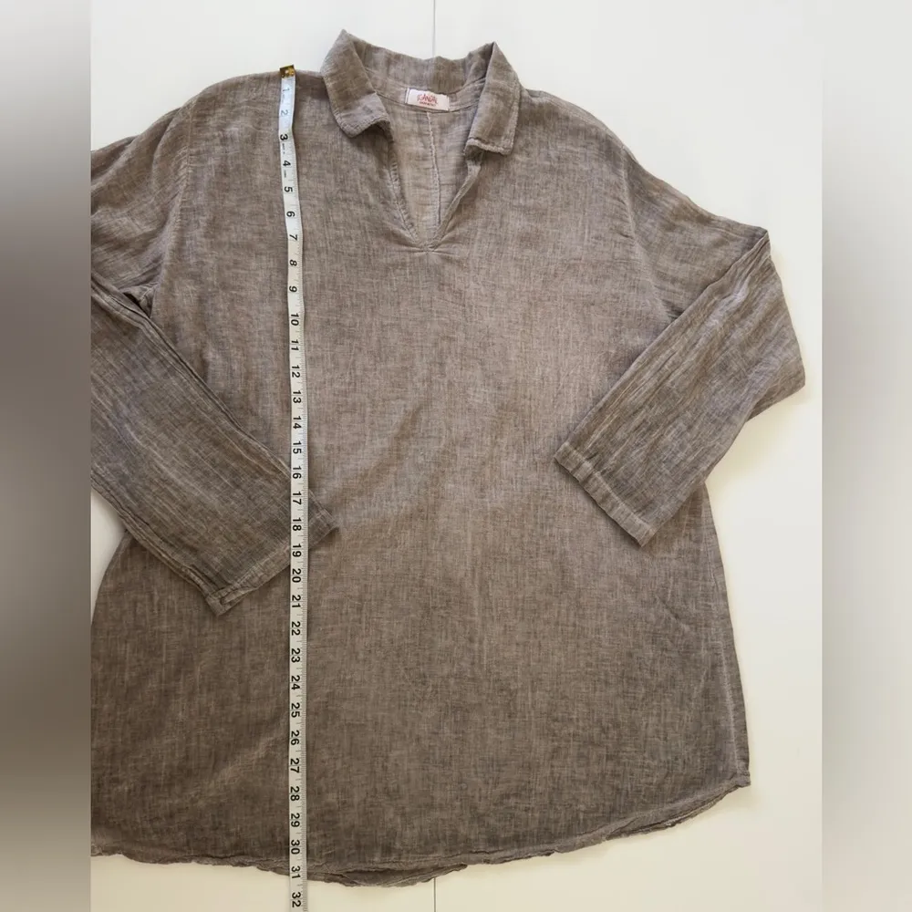 SCANDAL MADE IN ITALY 🇮🇹 Gray WOMANS Shirt 👚 100% COTTON. Size undefined - Image 3