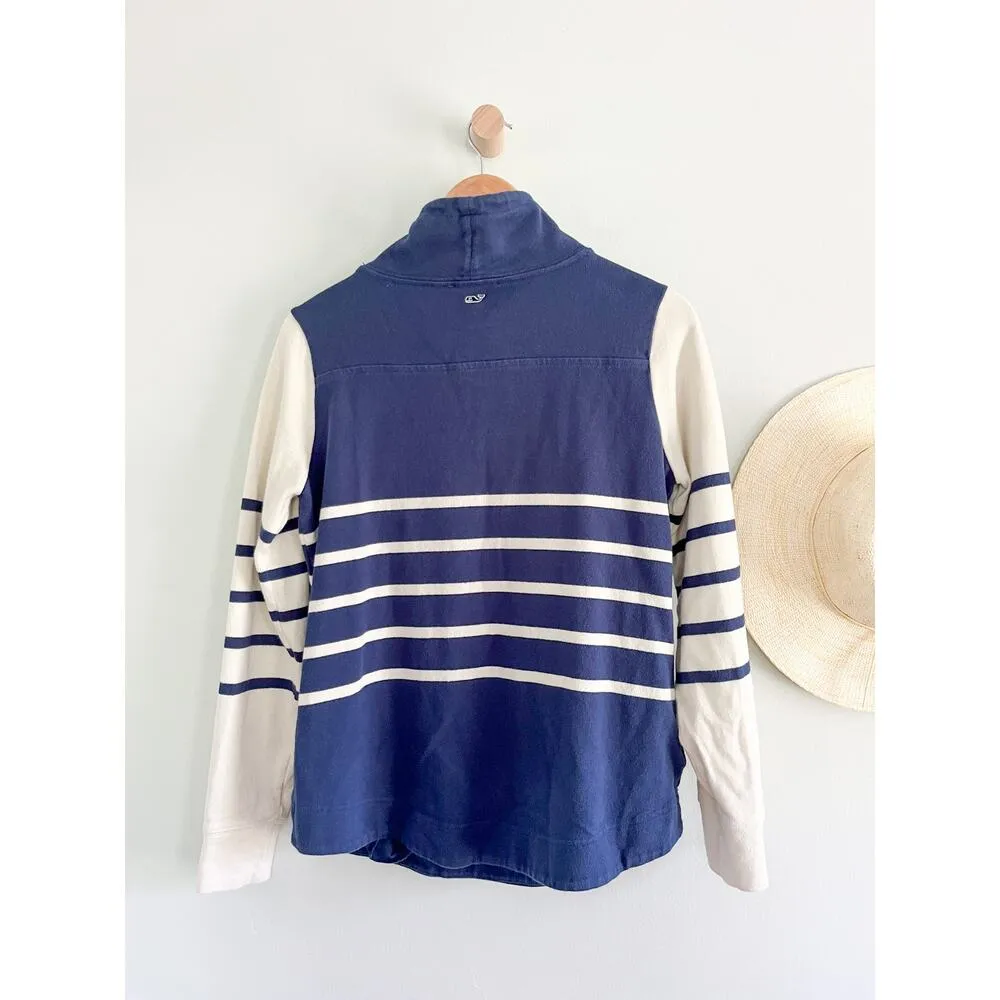 Vineyard Vines | Shep Mixed Stripe Top In Deep Bay | Blue White | Sz XS - Image 8
