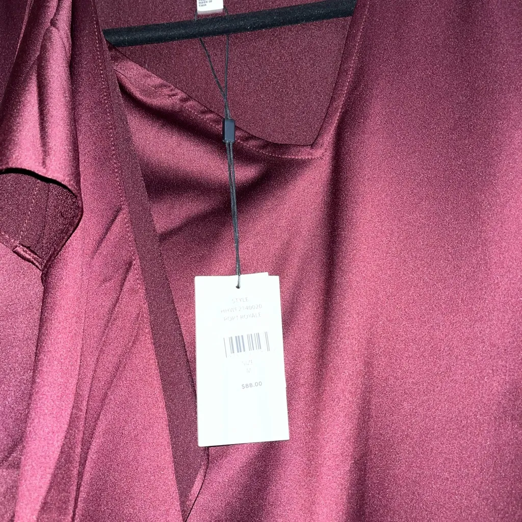 NWT HALSTON Cowl Neck Sleeveless Draped Dress In Port Royal - Image 7